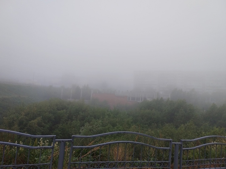 Туман опустился на Томск утром 31 июля