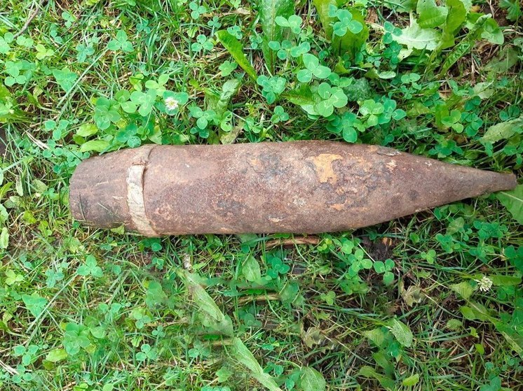 Кемеровчане нашли во дворе дома настоящий снаряд
