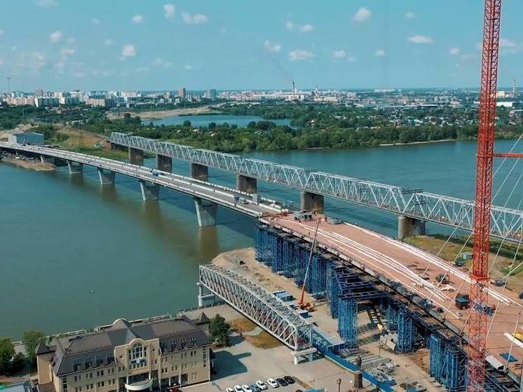 В Новосибирске опубликовали кадры очередного этапа строительства четвертого моста через Обь