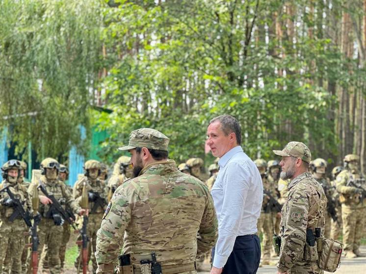 Белгородский губернатор поблагодарил батальон «Ахмат» за службу
