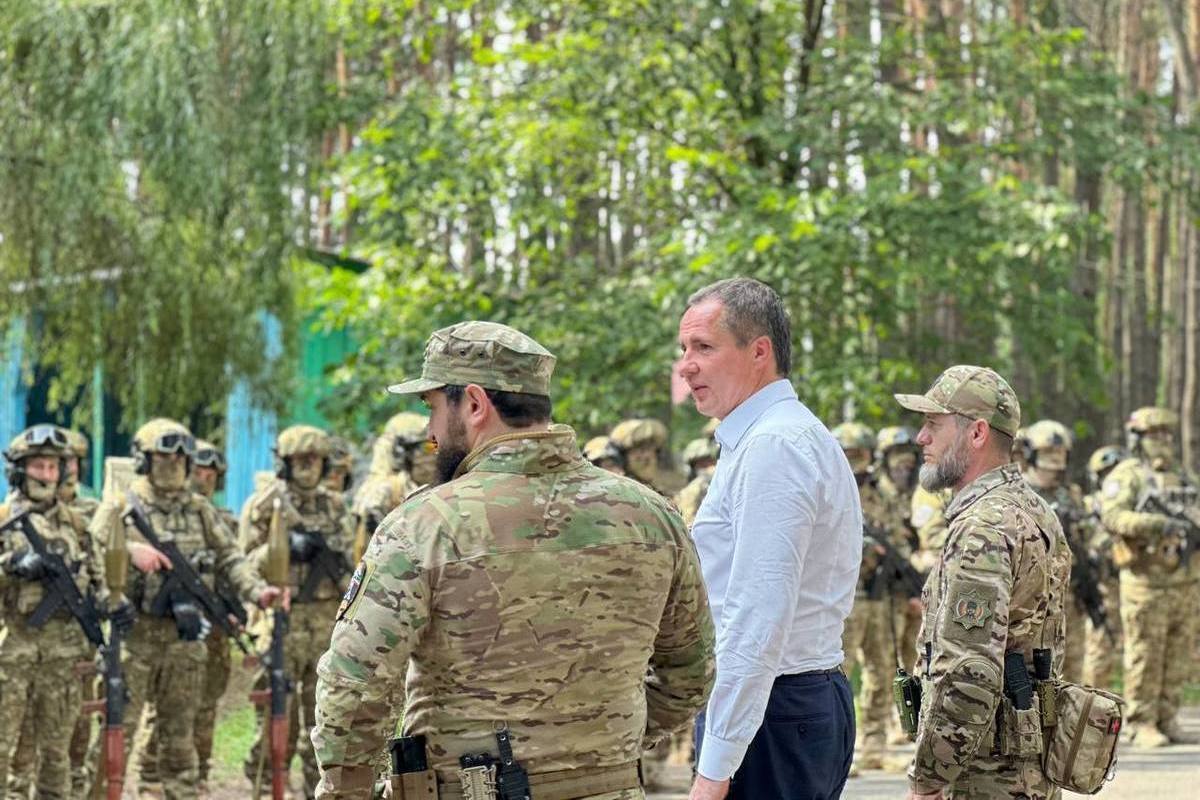 Белгородский губернатор поблагодарил батальон «Ахмат» за службу