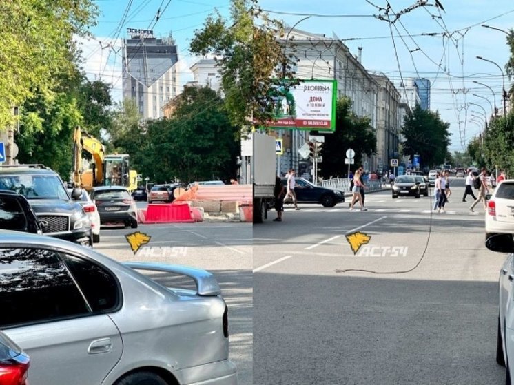 В Новосибирске экскаватор повредил троллейбусные провода