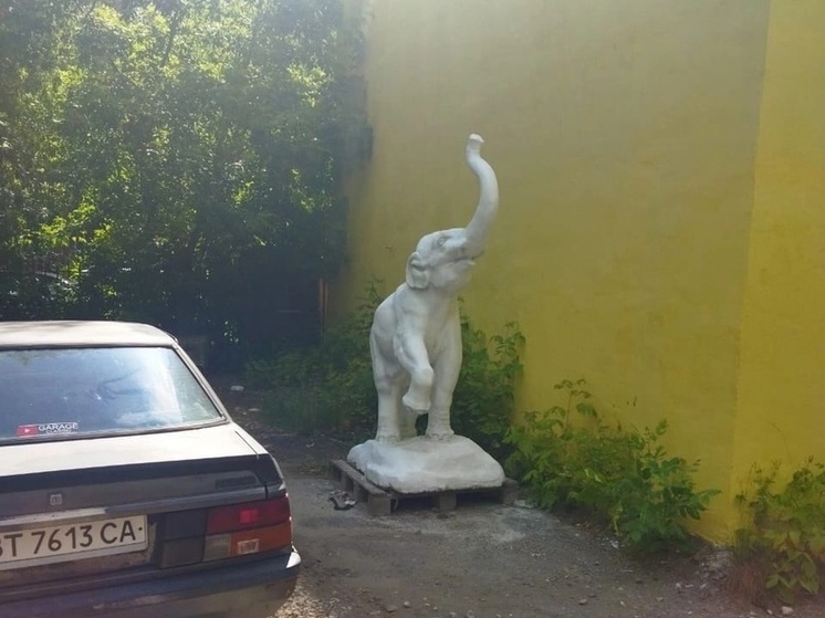 В центре Рязани заметили скульптуру слоника из посёлка Шлаковый