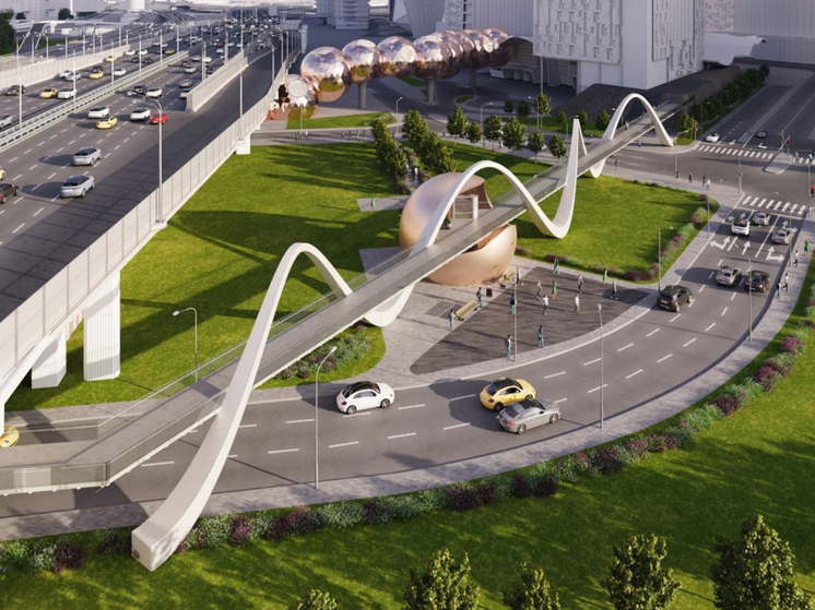 Стала известна длина нового пешеходного моста рядом с башнями «Москва-Сити»