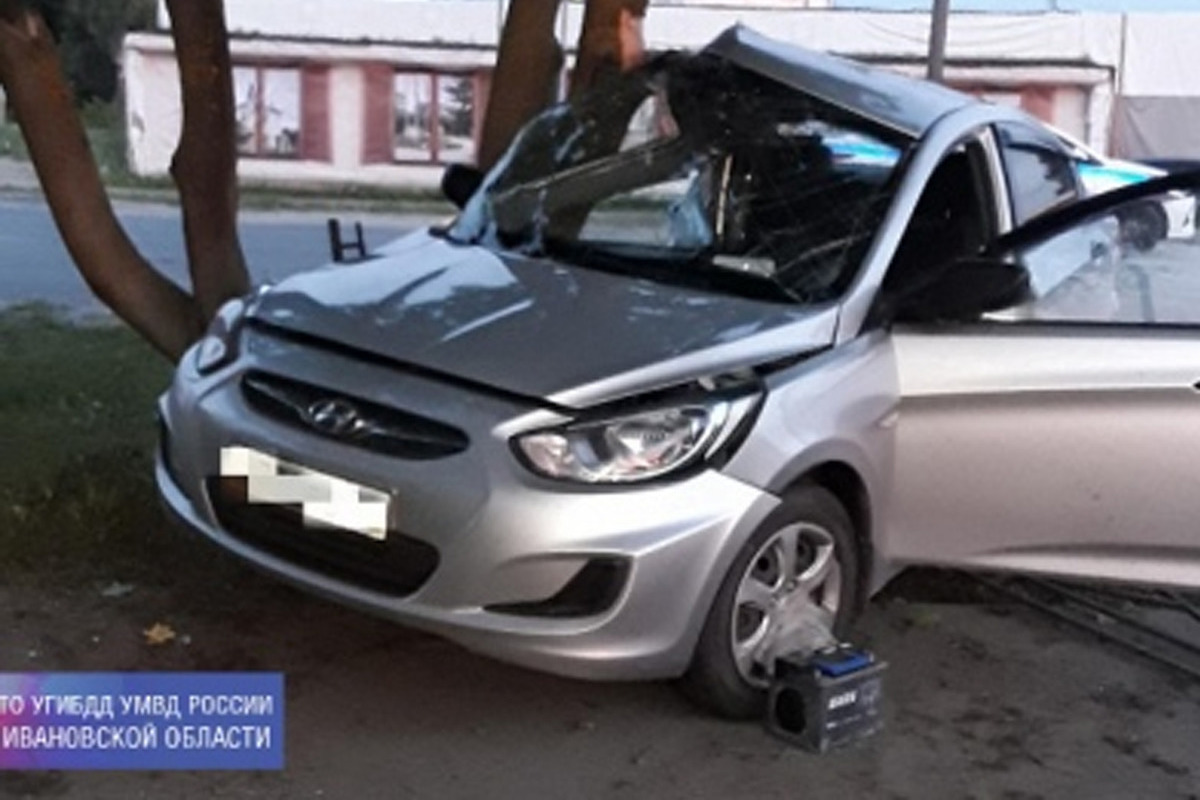 В Ивановской области водитель «Хендай Солярис» погиб, врезавшись в дерево
