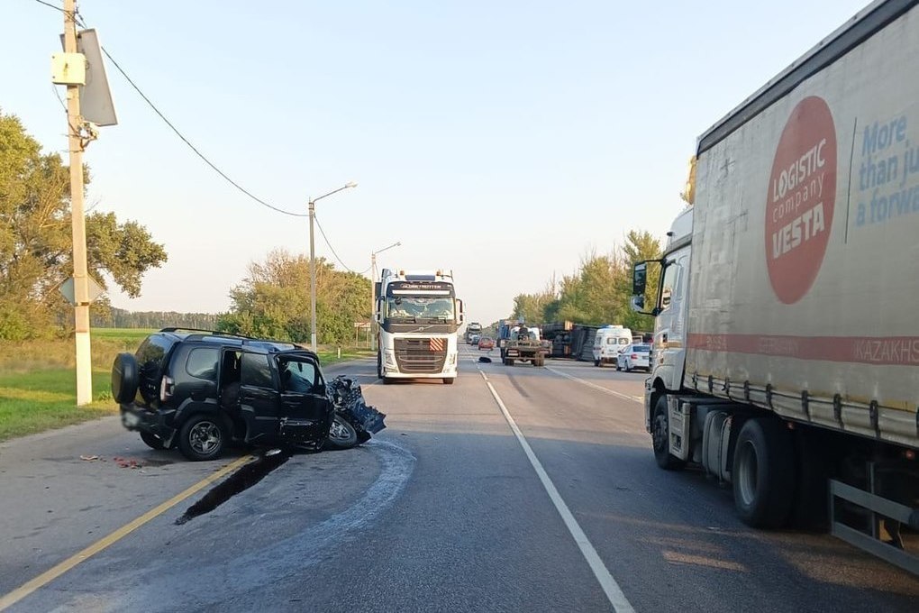 В Воронежской области на трассе водитель «Нивы» погиб от столкновения с грузовиком