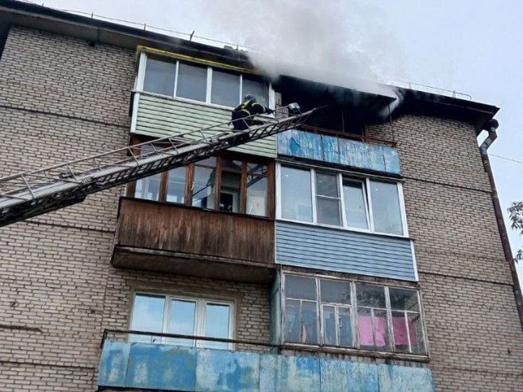 В Боровичах пожарные спасли мужчину из горящей квартиры