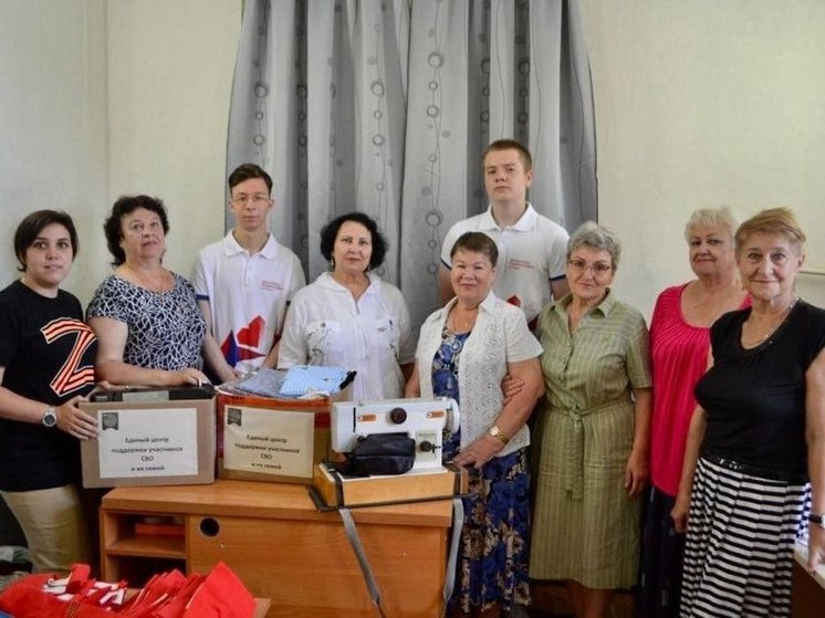 В пошивочный цех изделий для участников СВО в Серпухове передали швейную машинку