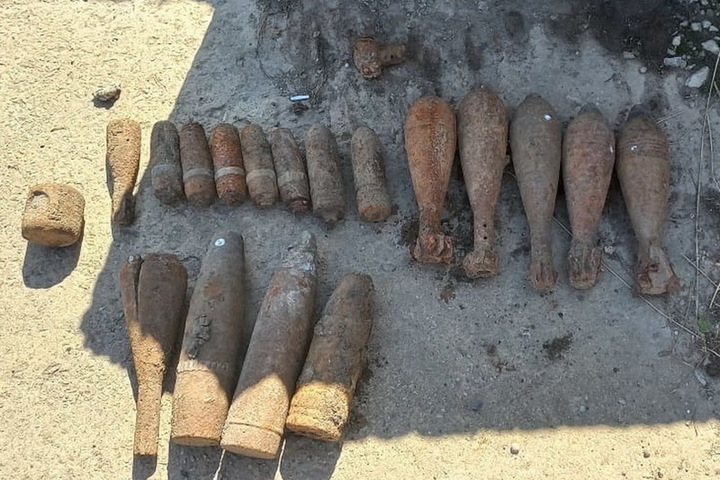 В Золотухинском районе Курской области обнаружили 17 снарядов времён ВОВ