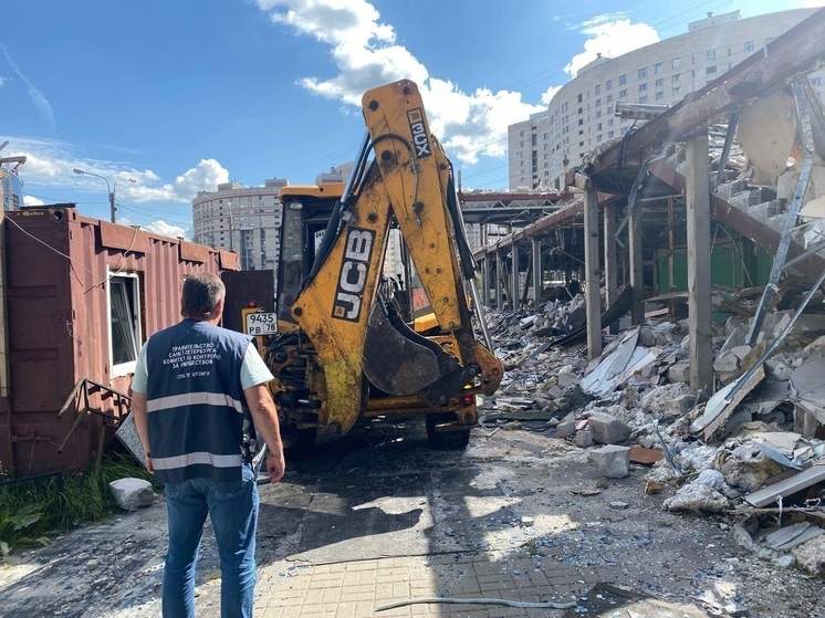 В Приморском районе возобновили снос торгового центра «Лидер»
