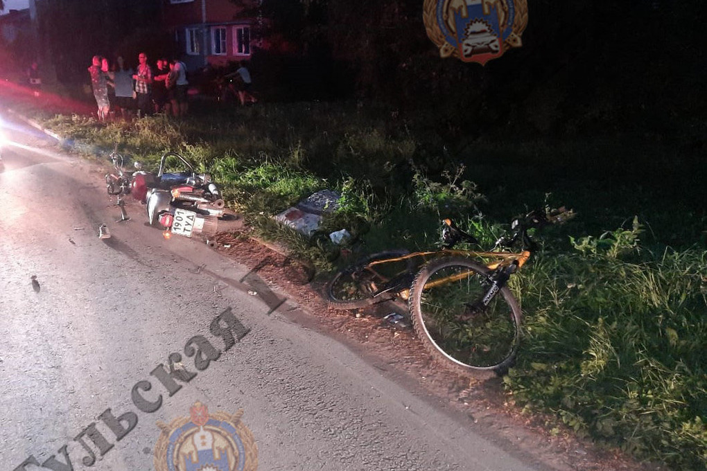 В селе под Щёкино 17-летний мотоциклист сбил 9-летнего велосипедиста