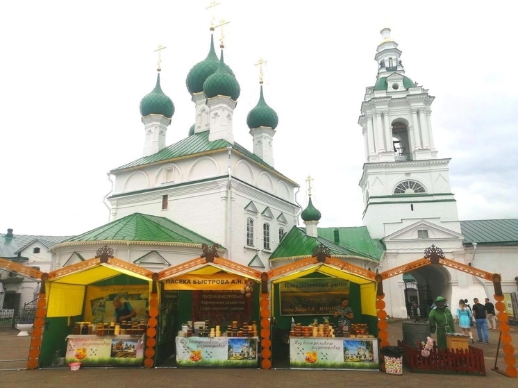 В Медовый Спас в Костроме открылась ярмарка мёда
