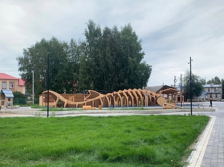 Огромная «Царь-рыба» украсила центральный бульвар в Колпашево