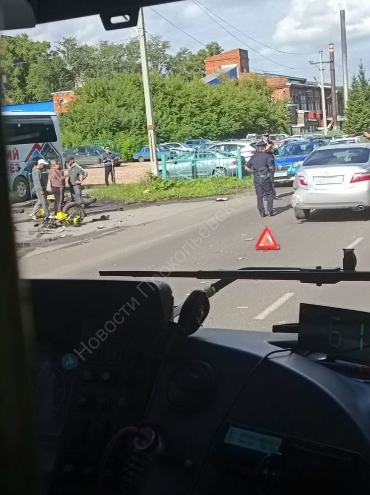 ДТП с участием мотоцикла произошло в кузбасском городе
