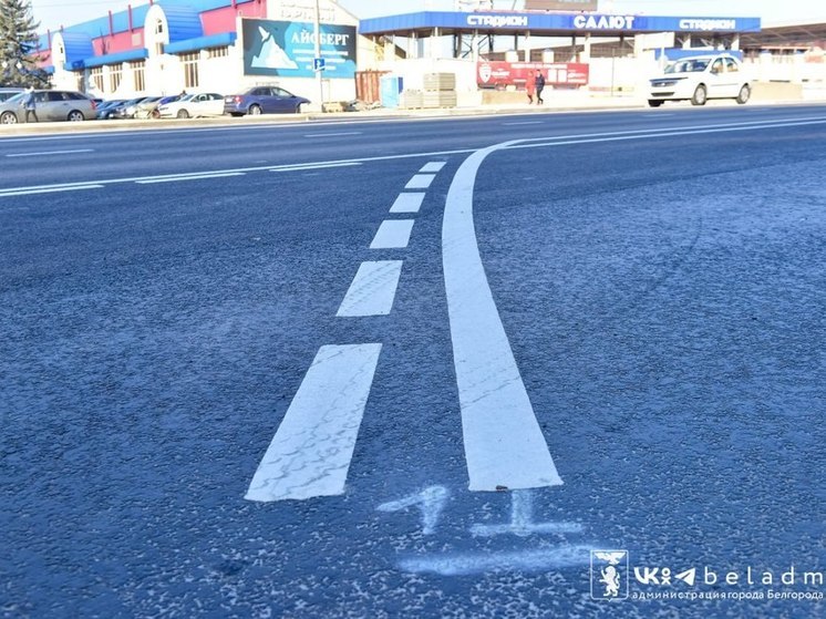 Коммунальщики обновят дорожную разметку на восьми улицах Белгорода