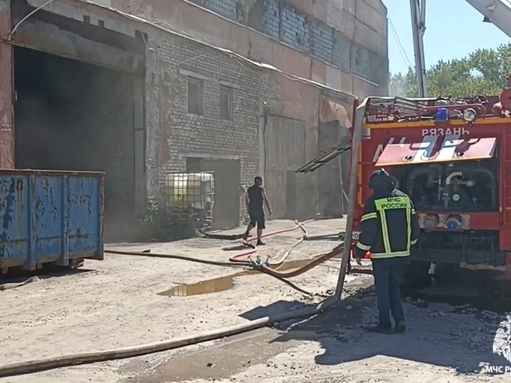 На складе в Карцеве на окраине Рязани произошёл пожар