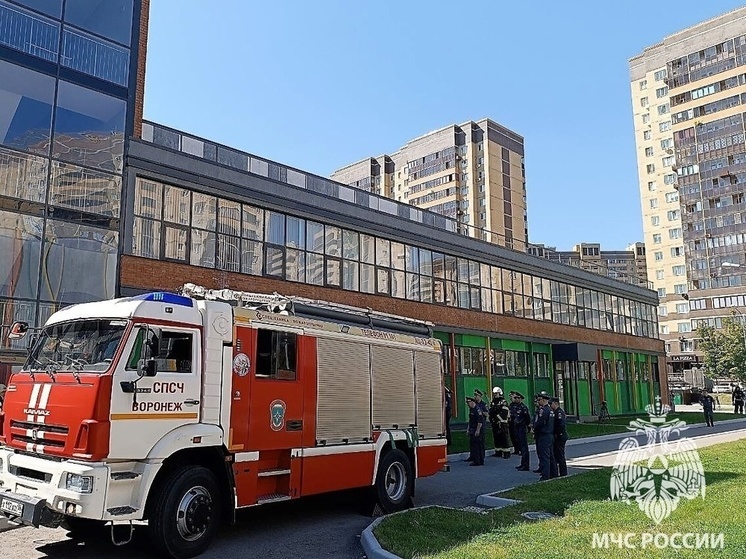 В Воронеже прошли учения спасателей в школе ЖМ «Олимпийский»