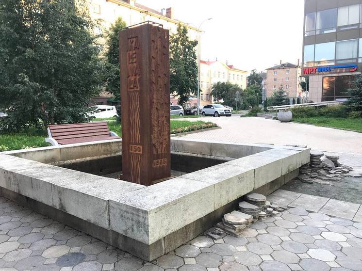 Многострадальный фонтан в центре Петрозаводска опять не работает