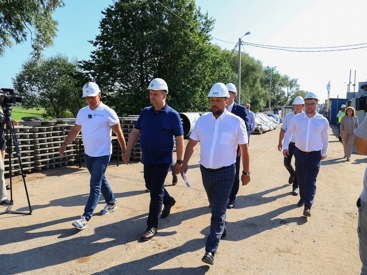 Никитин проинспектировал ход работ по реконструкции «Синего моста»