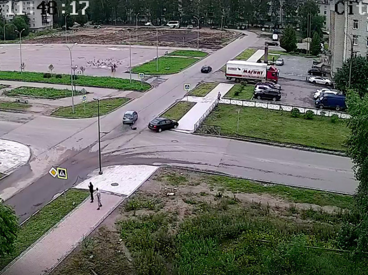 Лихач на полном ходу протаранил машину в Питкяранте