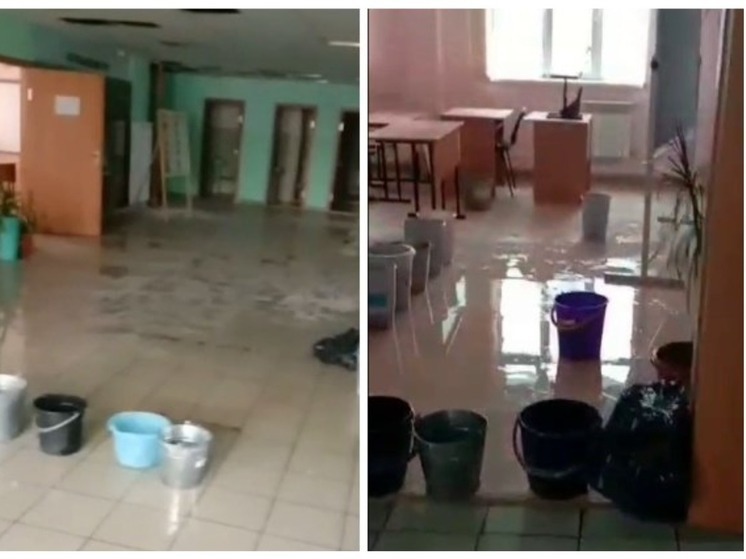 Под Новосибирском ливни затопили школу и детский сад