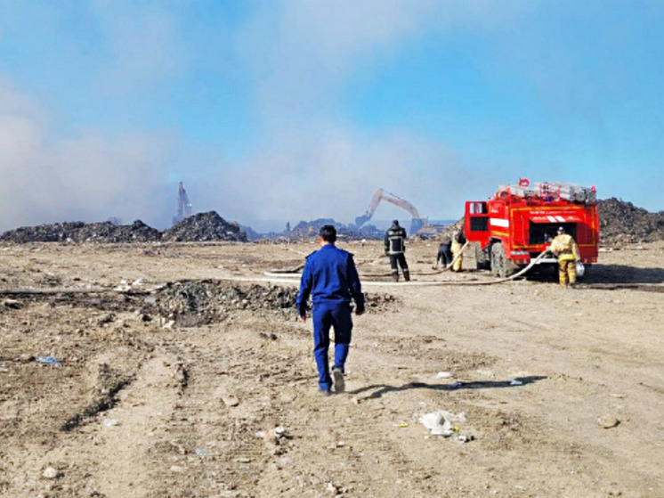 В Норильске загорелся полигон с опасными отходами промышленности
