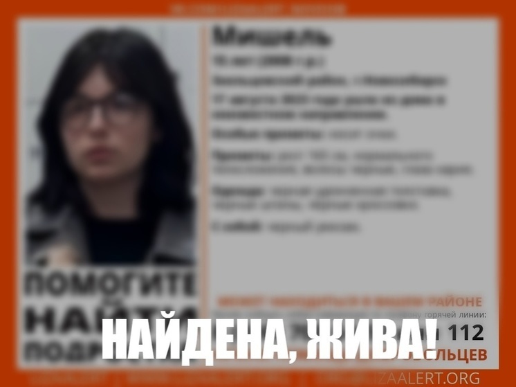 В Новосибирске прекратили поиски пропавшей 15-летней девочки в очках