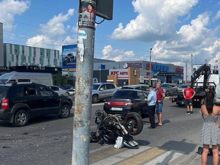 На Солотчинское шоссе в Рязани в ДТП пострадал 37-летний мотоциклист