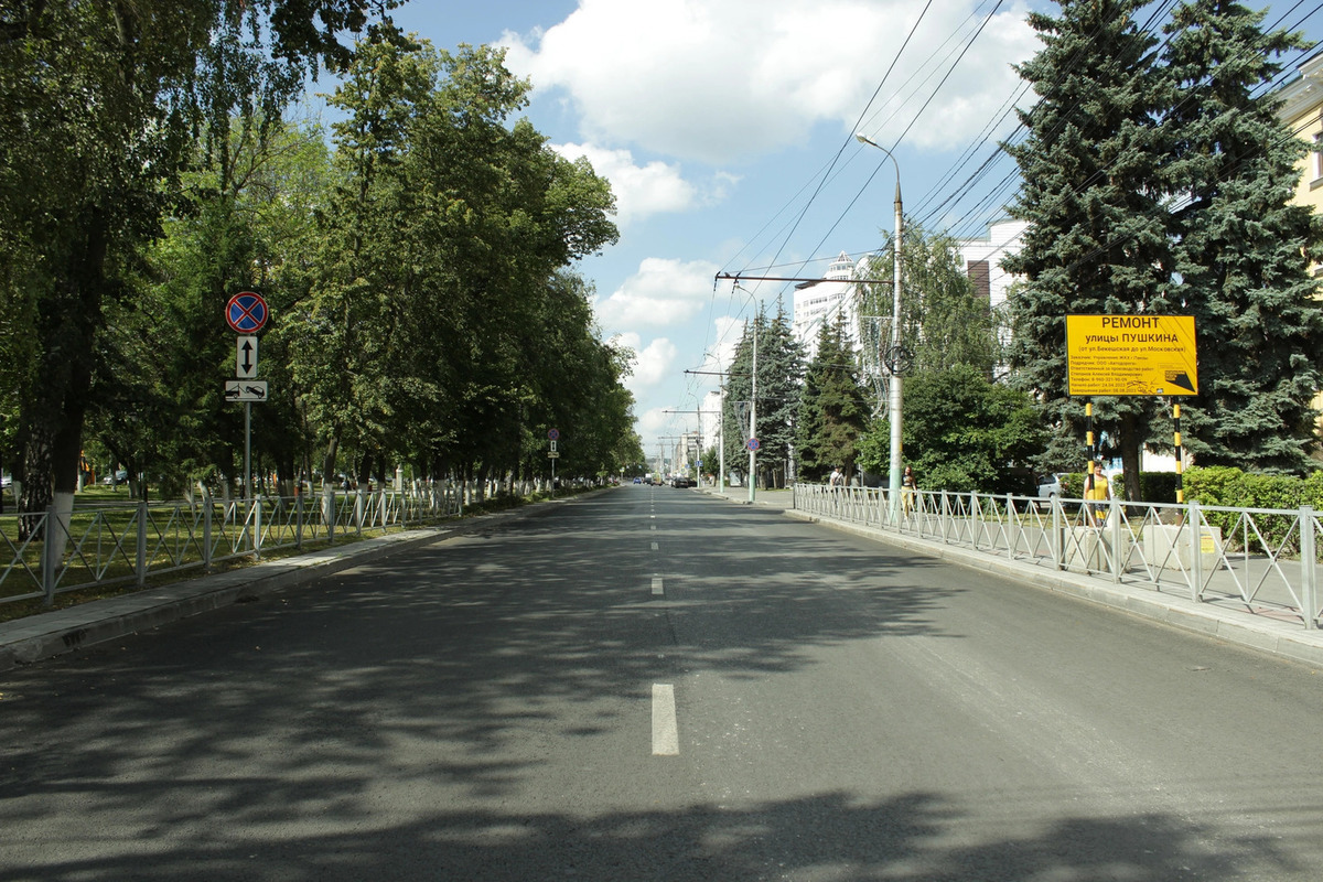 В Пензе приподняли пешеходный переход на улице Пушкина