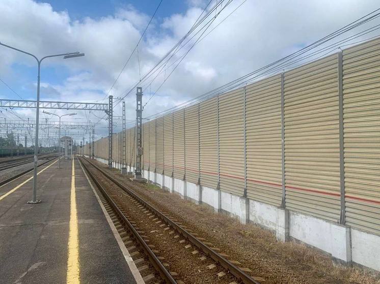 В Ленобласти появились новые шумозащитные экраны на станции Мга