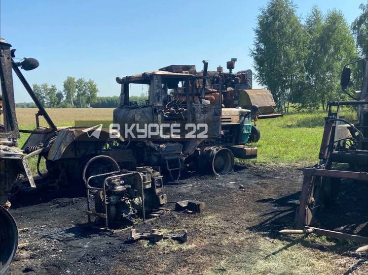 Неизвестные сожгли технику у фермера в Первомайском районе