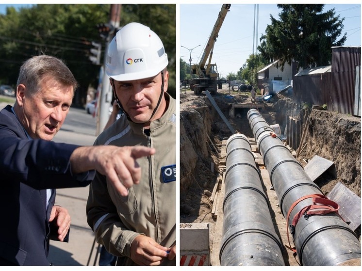 В Новосибирске меняют самый большой трубопровод на улице Троллейная