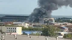 Появилось видео с места пожара на кемеровском складе пиротехники 