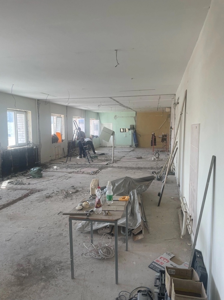 Строители реанимировали отделение в Городской поликлинике №1 в Петрозаводске