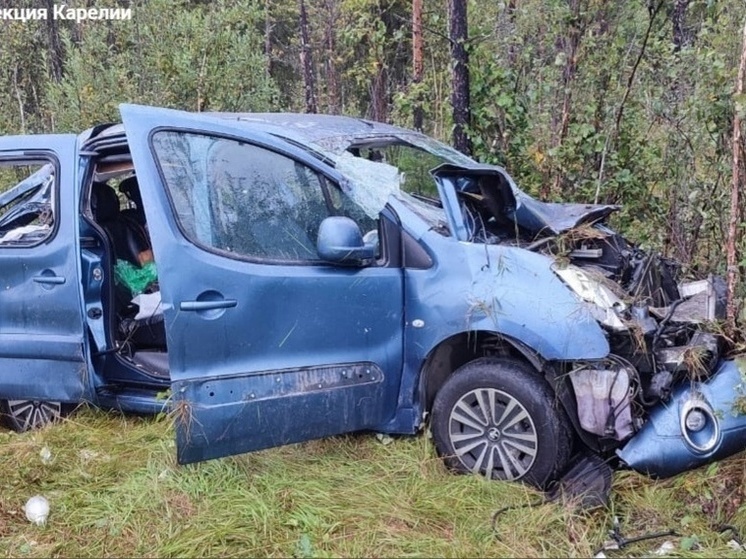 Гостей Карелии достали спасатели из искореженной машины