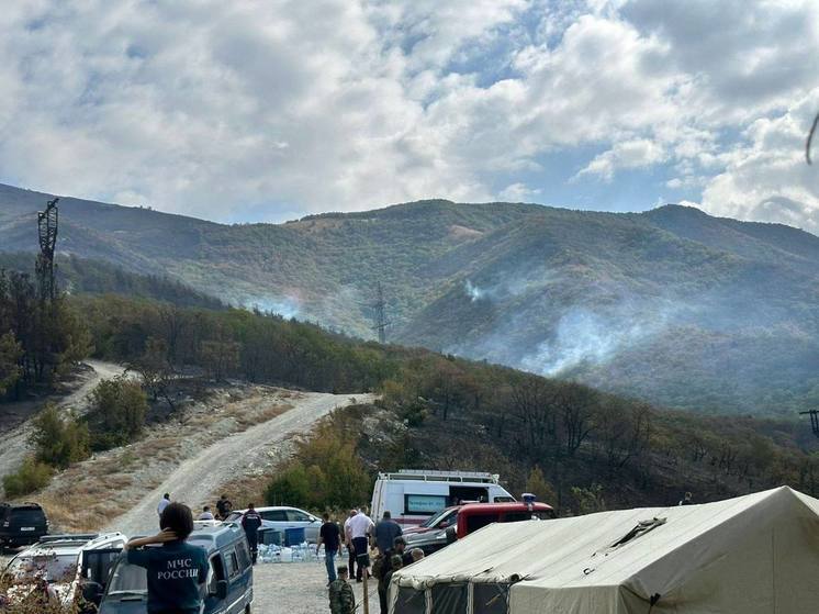 В Геленджике продолжают тушить огромный лесной пожар