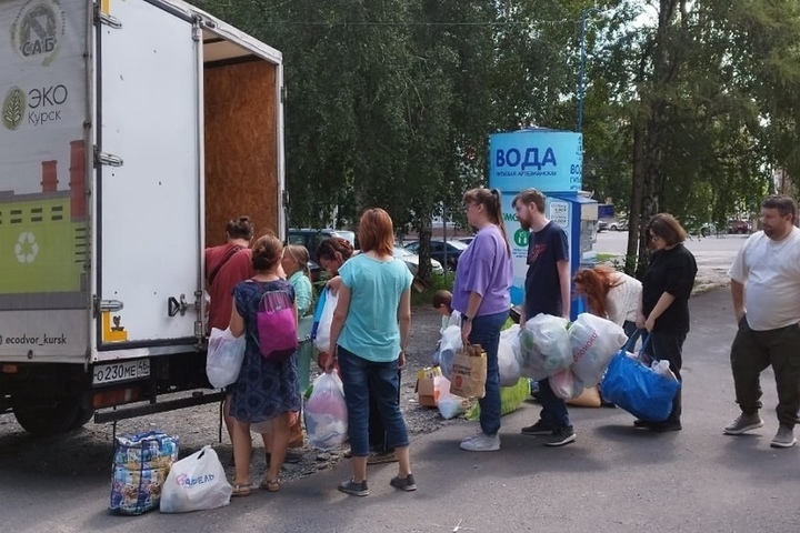 В августе волонтеры Экотакси в Курске собрали 850 кг вторсырья