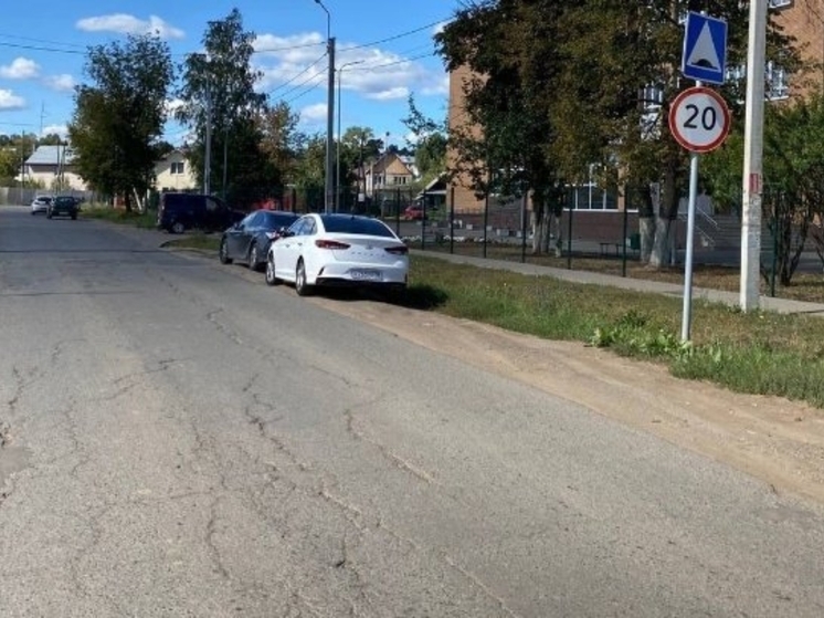 На улице Планерная в Ижевске около года никак не установят лежачего полицейского около школы
