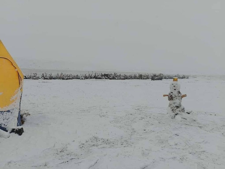 Фотофакт: первый снег в Якутии