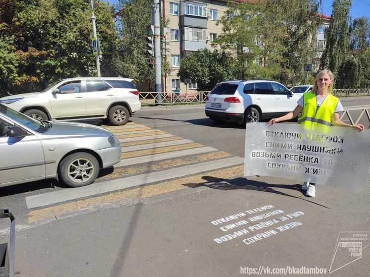 На Мичуринской в Тамбове на дороге появились надписи