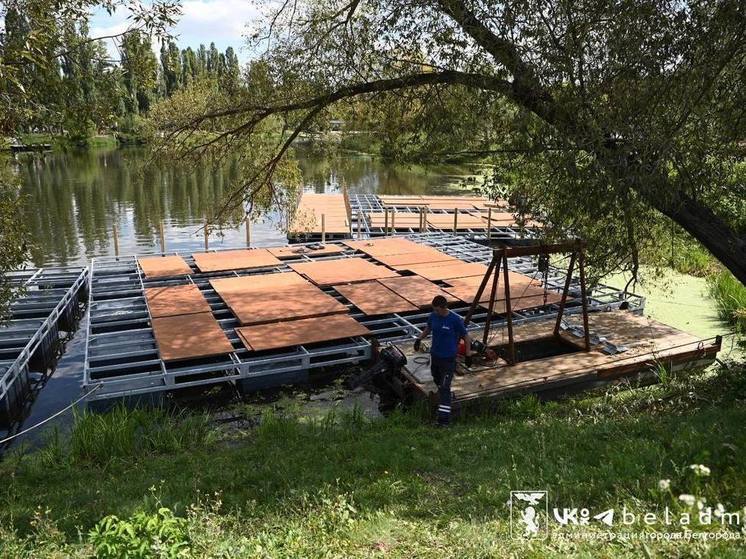 В Белгороде на реке Везелка подходит к концу монтаж понтонной сцены