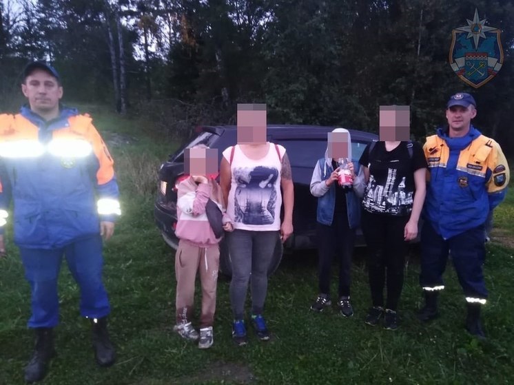 Трое взрослых и двое детей заблудились в лесу, им помогли спасатели Приозерска