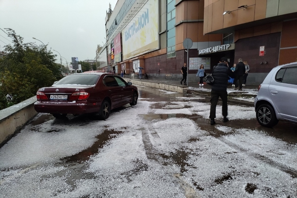 Видео града в новосибирске