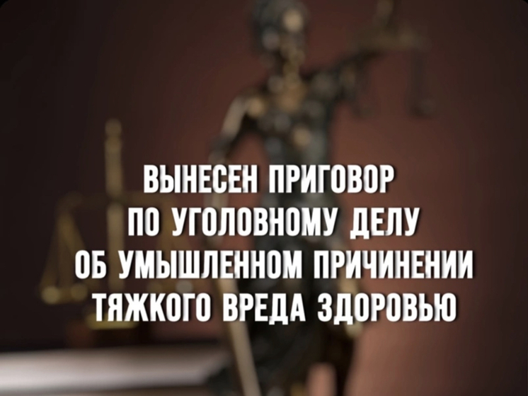 Вынесен приговор по уголовному делу об умышленном причинении тяжкого вреда здоровья