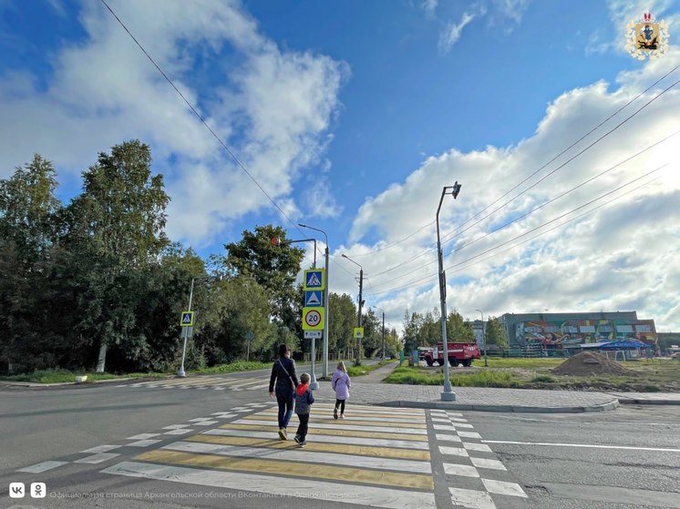 В Архангельской области модернизировали 45 пешеходных переходов и светофоров