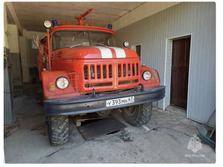 В Краснинском районе сгорело сено