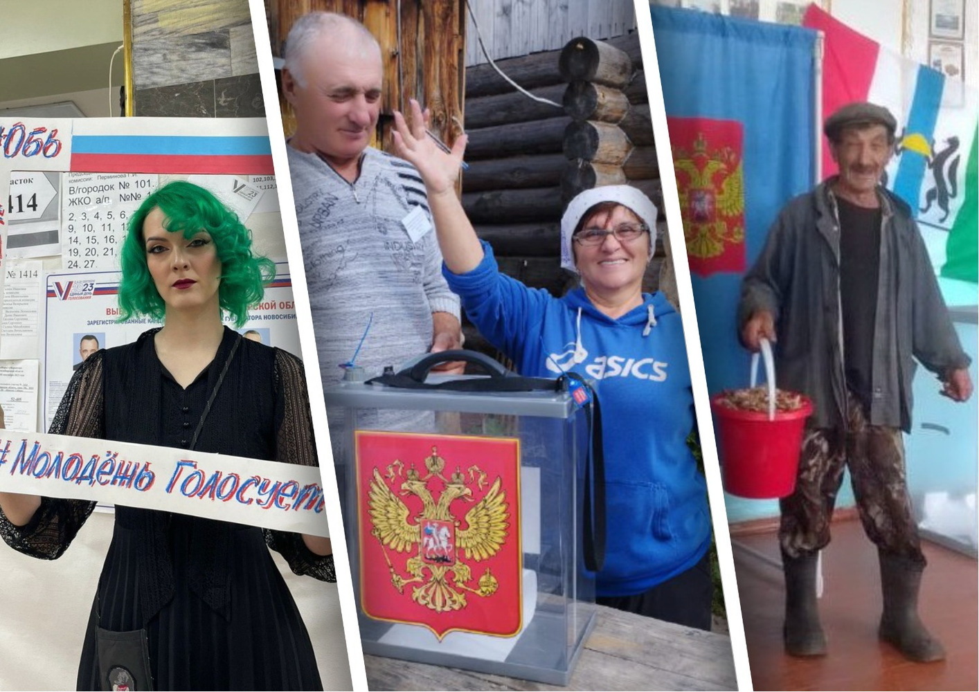 Избиратель из леса, Дед Мороз и кот-наблюдатель: как прошли выборы губернатора в районах Новосибирской области - 27 атмосферных фото