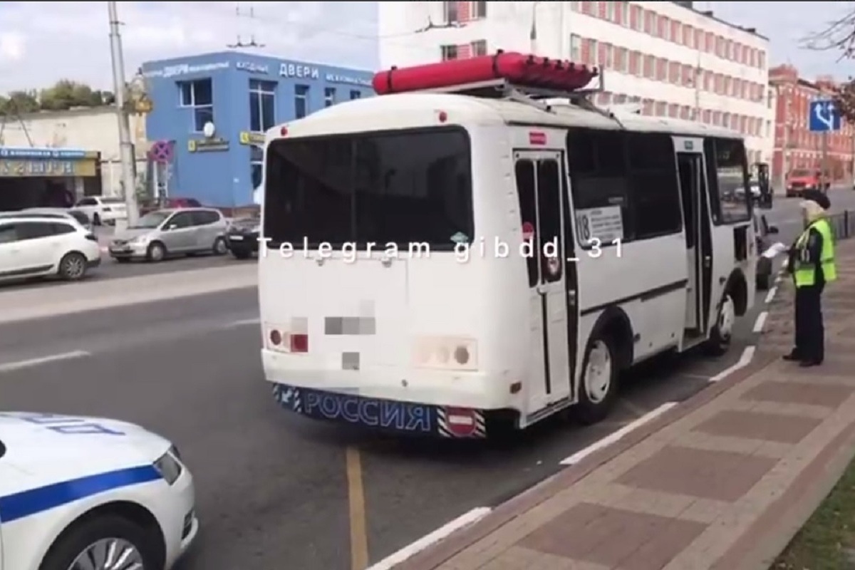 В Белгороде из-за резкого торможения автобуса пострадала пассажирка