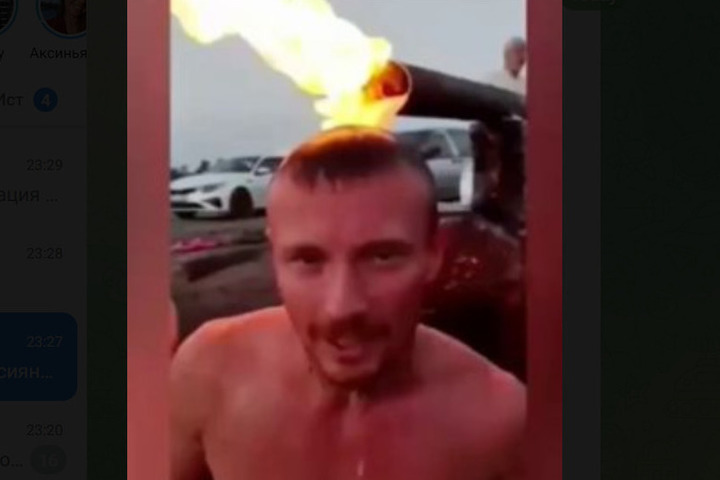 Туристы в Дагестане купаются в горящей воде