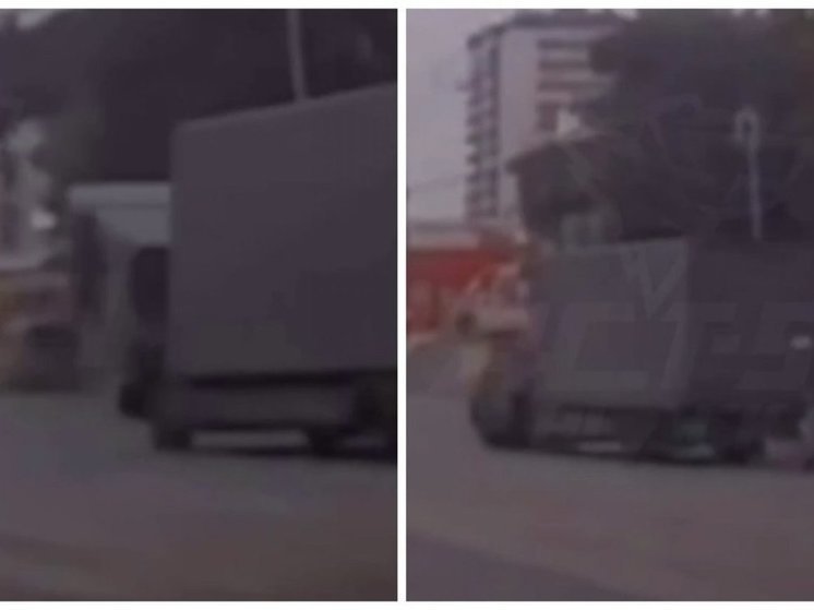 В Новосибирске у грузовика упала кабина во время движения